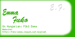 emma fuko business card